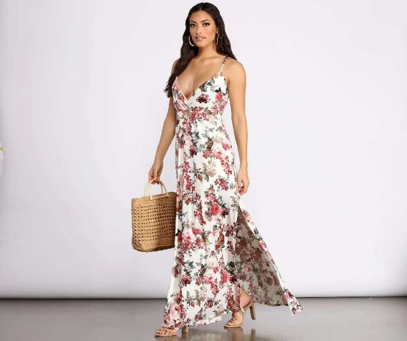 Pocket - Equipped Casual Dresses for Practicality​ Floral Moment Maxi Dress
