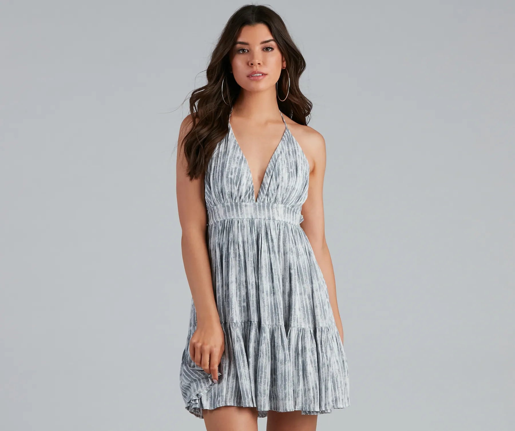 Hypoallergenic Casual Dresses for Sensitive Skin​ Free-Spirited Darling Tie-Dye Mini Dress