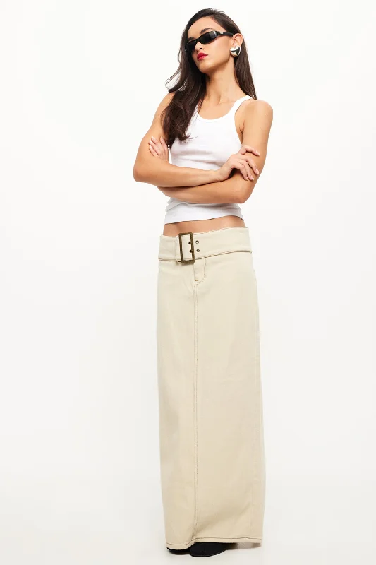 Neon - Colored Casual Dresses for a Trendy Look​ LIONESS Uma Denim Midi Ecru