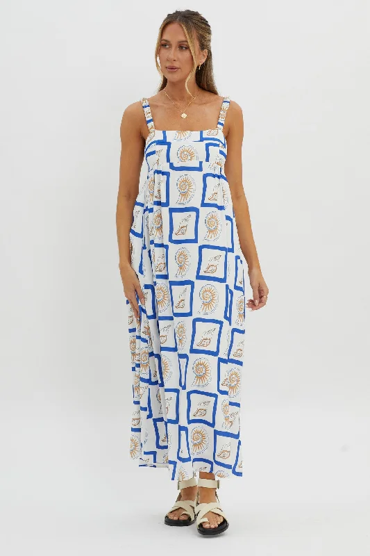 Jewelry - Complementary Casual Dresses for a Complete Look​ LOST IN LUNAR Katie Maxi Dress Shell Print