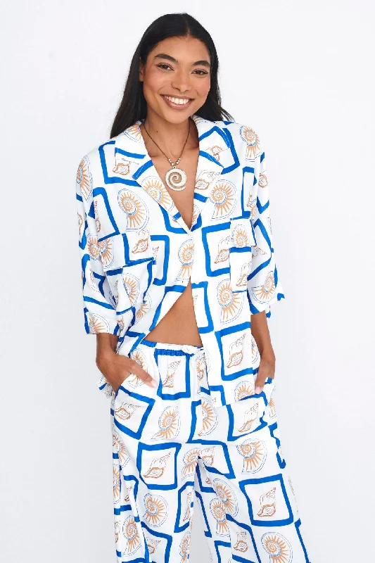 Zip - Front Casual Dresses for Easy On and Off​ LOST IN LUNAR Sundown Shirt 2.0 Shell Print
