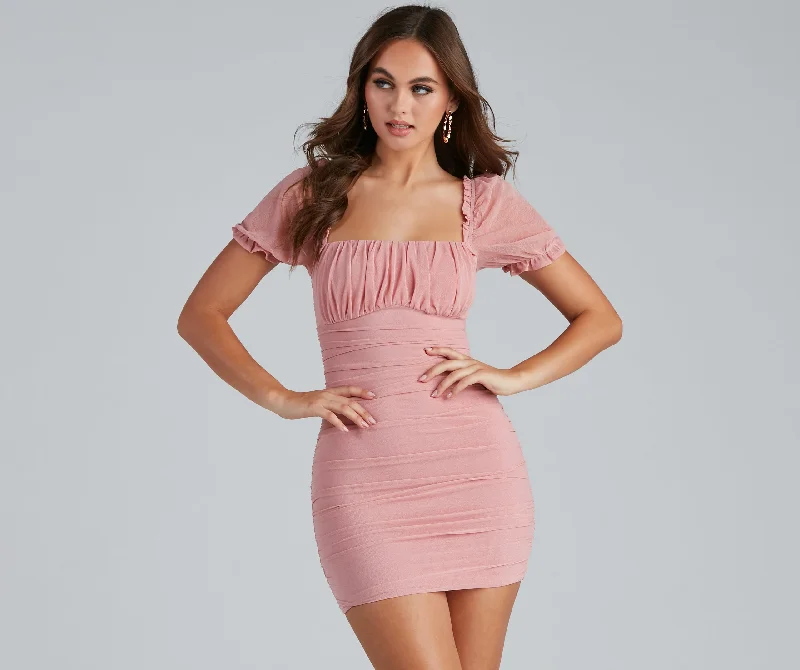 Tie - Waist Casual Dresses for Adjustable Fit​ Romance In Ruffles Mini Dress
