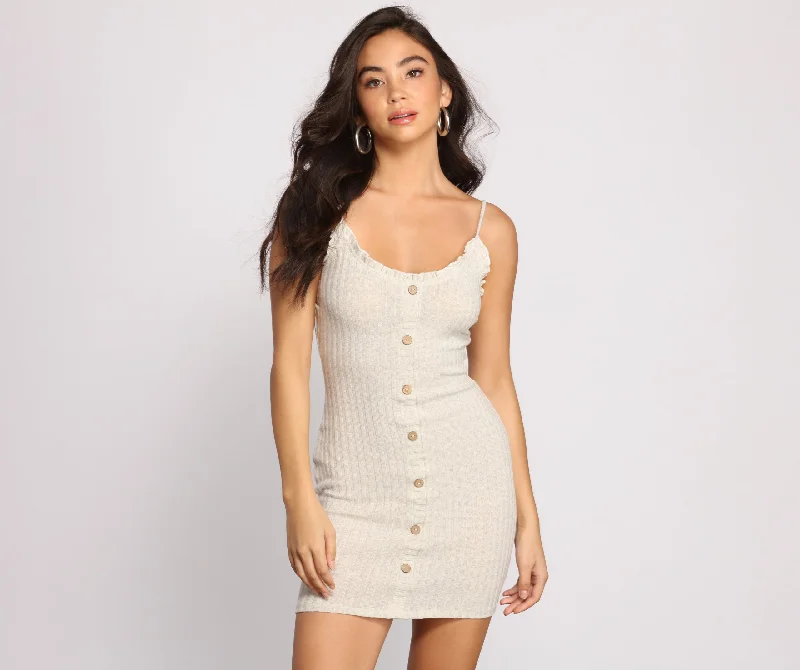 Concert - Wear Casual Dresses with a Fun Style Such A Sweetheart Ribbed Knit Mini Dress Concert - Wear Casual Dresses with a Fun Style Such A Sweetheart Ribbed Knit Mini Dress