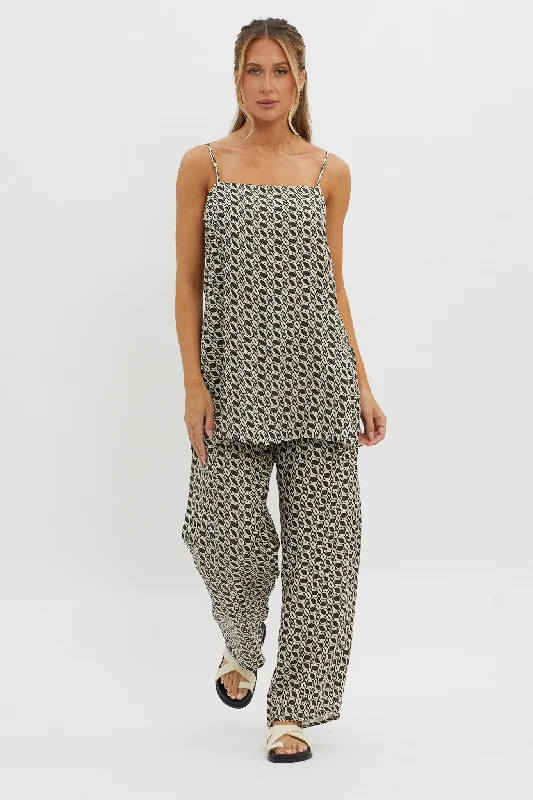 Celebrity - Inspired Casual Dresses for a Fashionable Look​ Avenue Drawstring Pants Print Solna