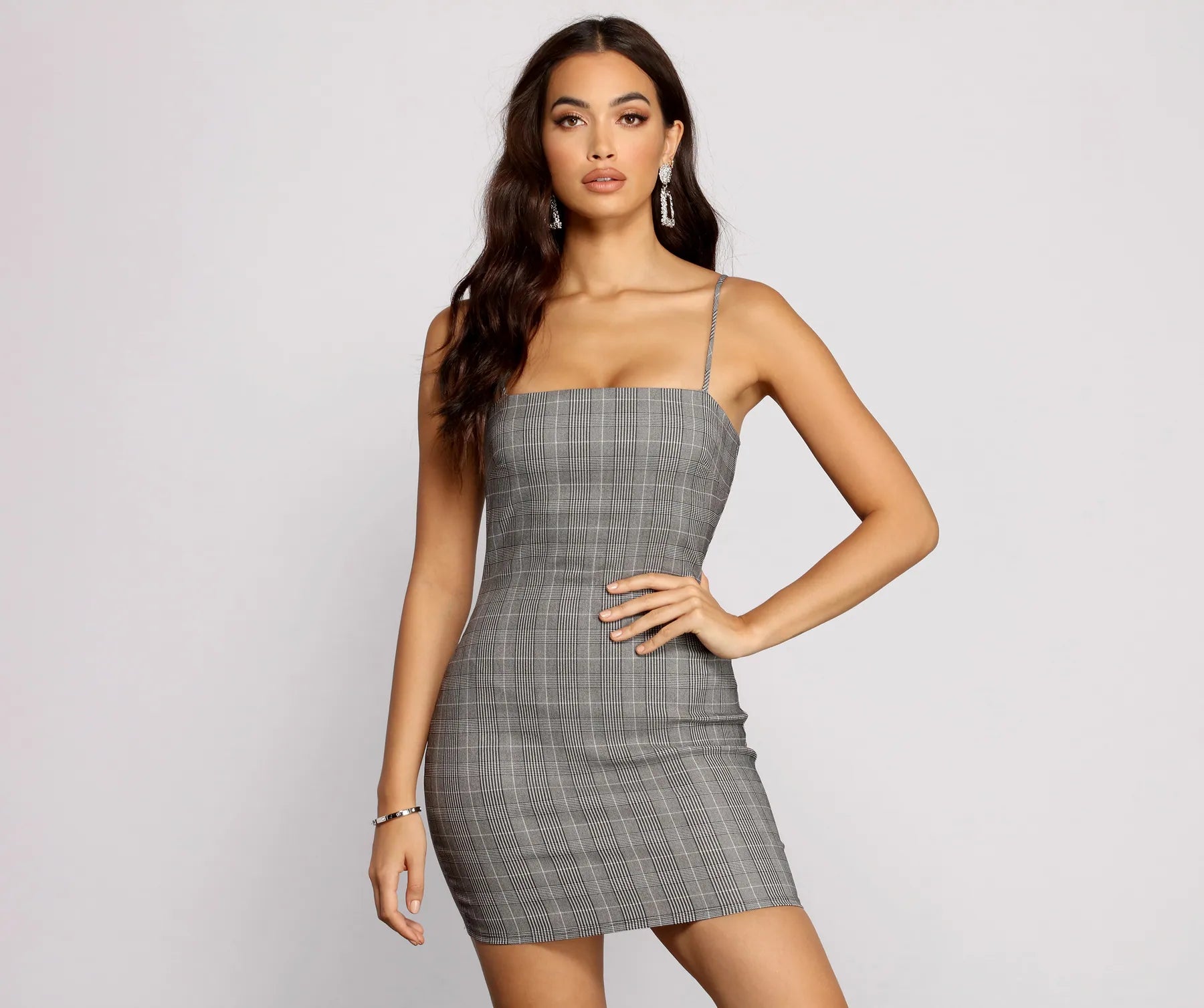 Anti - Wrinkle Casual Dresses for Easy Maintenance​ Pretty In Plaid Woven Mini Dress