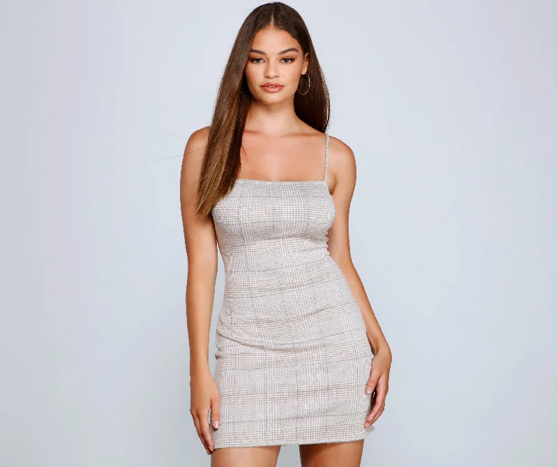 Dry - Clean - Only Casual Dresses for Delicate Fabrics​ The Classic Plaid Mini Dress