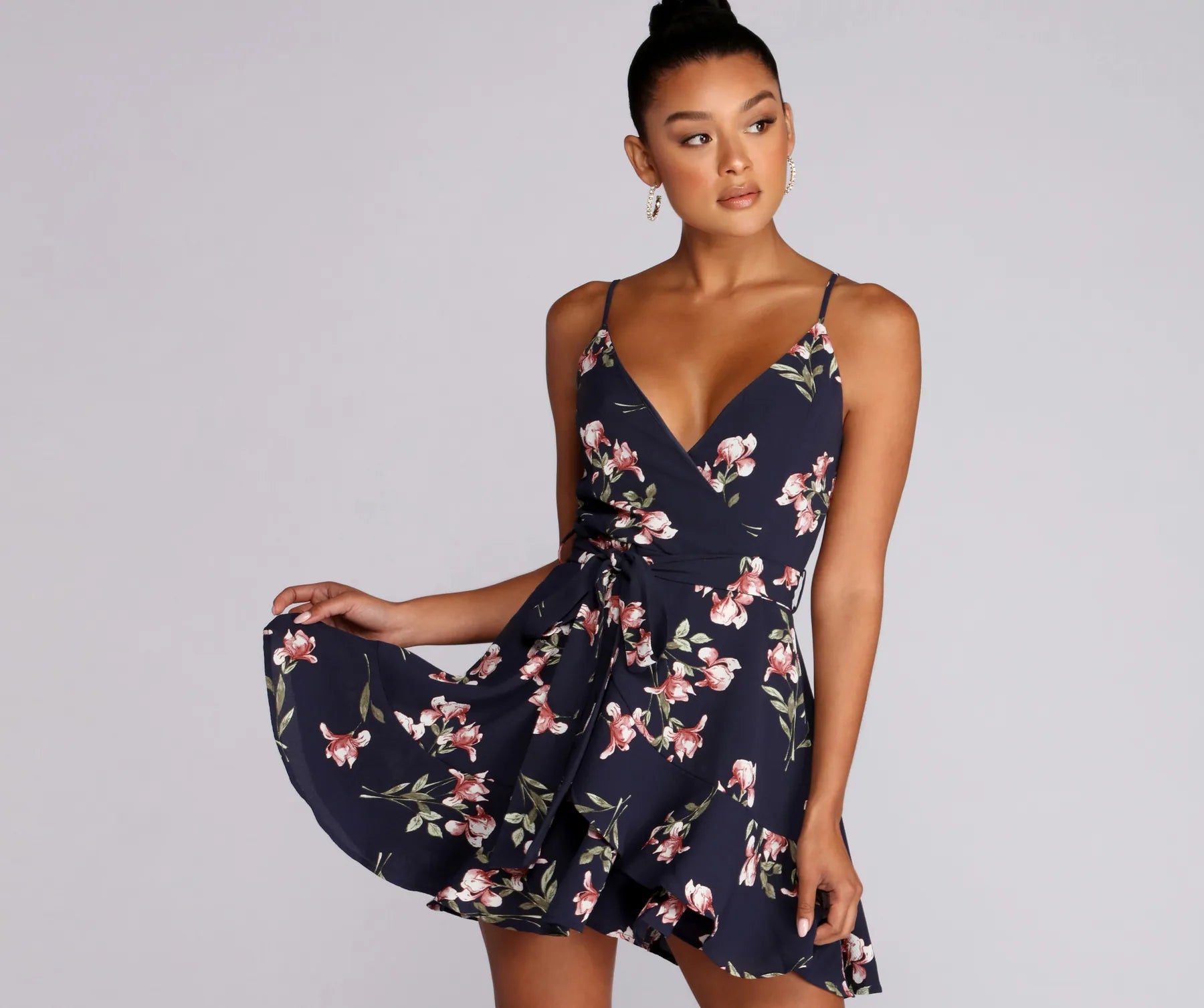 Drawstring - Waist Casual Dresses for Adjustable Tightness​ Plant One On Floral Skater Dress