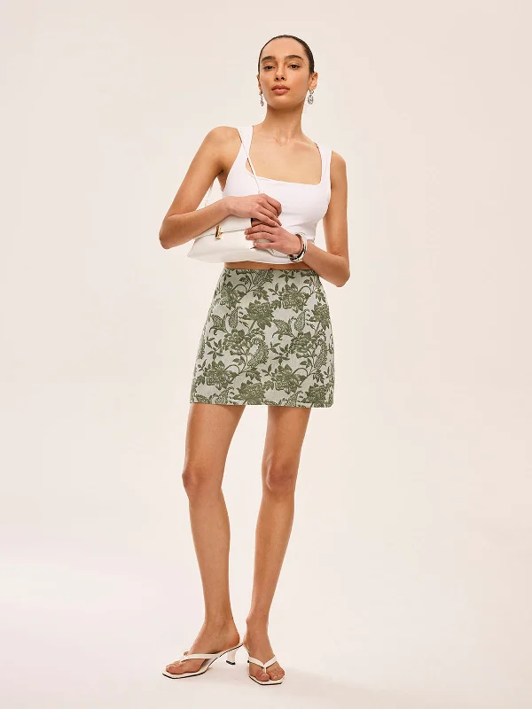 Custom - Made Casual Dresses for a Personalized Fit Floral Print A-Line Skirt