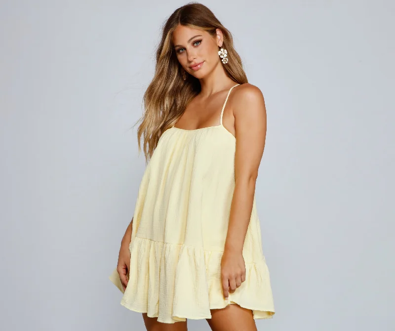 Work - from - Home Casual Dresses for Comfort and Style​ Effortless Flowy A-Line Mini Dress