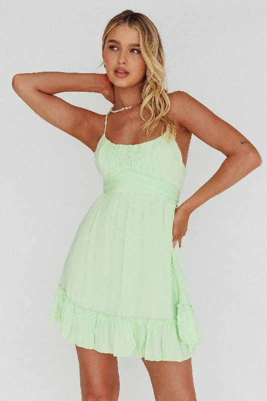 Outdoor Event Casual Dresses in Durable Fabrics Linka Ruched Bust Criss-Cross Back Dress Apple Outdoor Event Casual Dresses in Durable Fabrics Linka Ruched Bust Criss-Cross Back Dress Apple