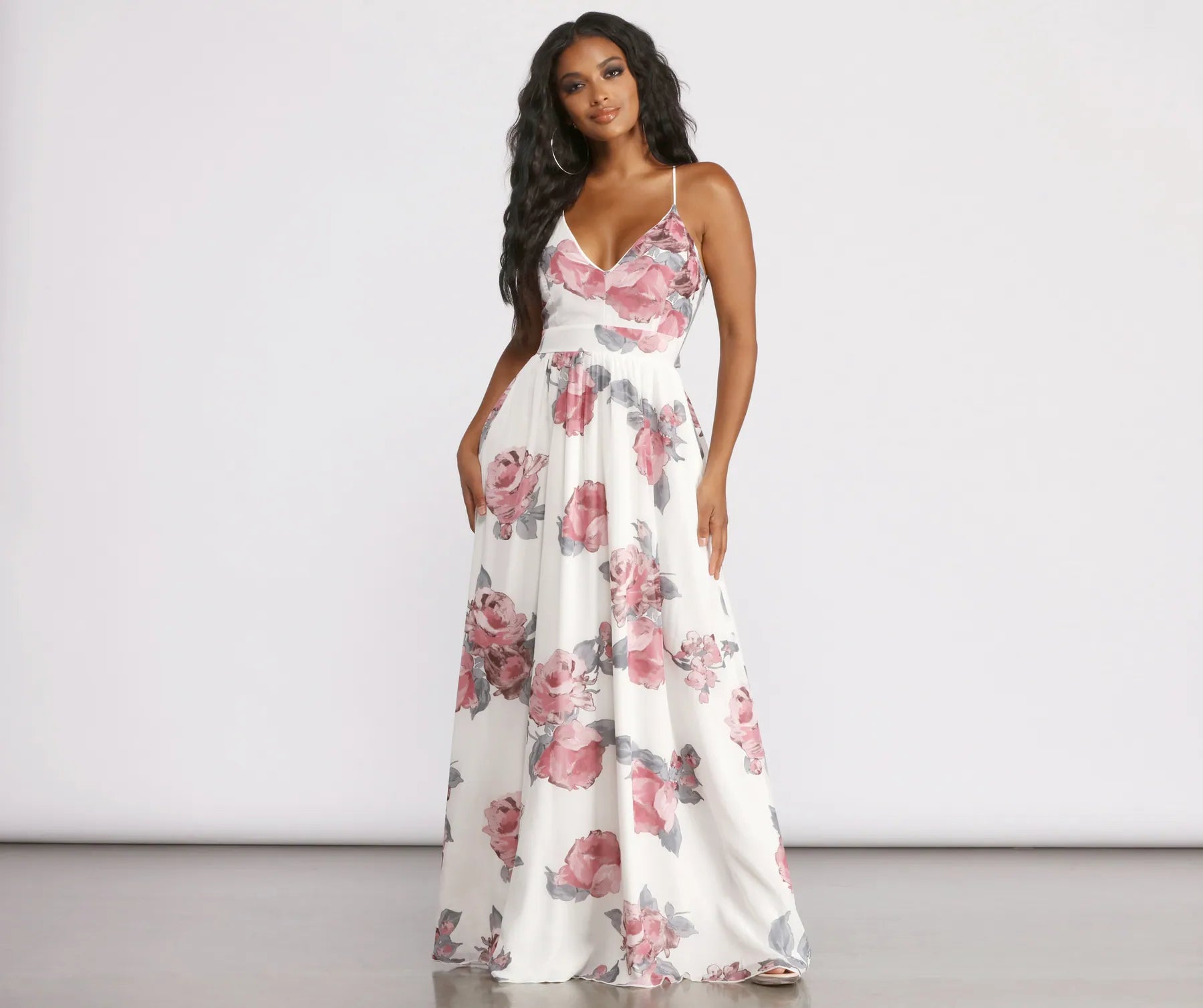 Wrap - Style Casual Dresses for Easy Wear​ Bloom With Beauty Maxi Dress