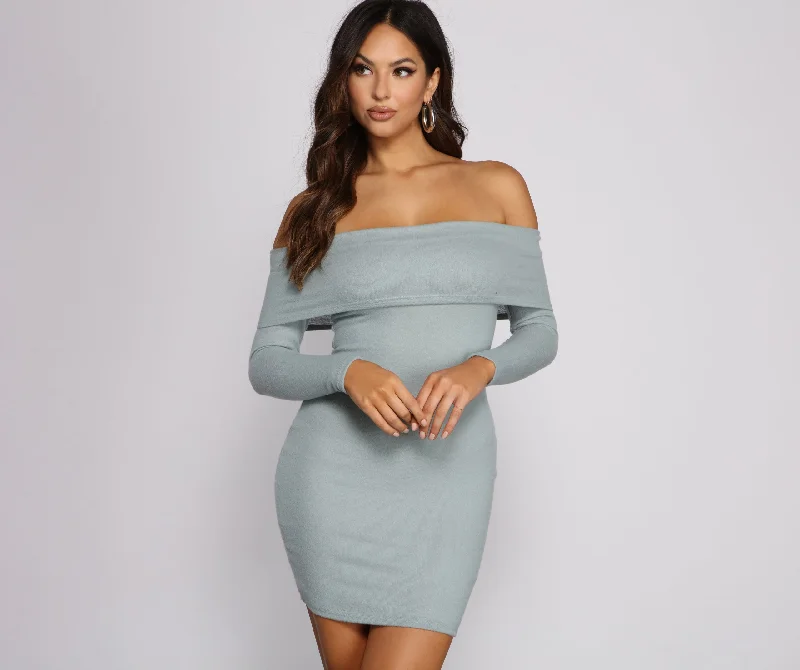 Brunch - Suitable Casual Dresses for a Relaxed Gathering​ Keep It Chill Off The Shoulder Mini Dress