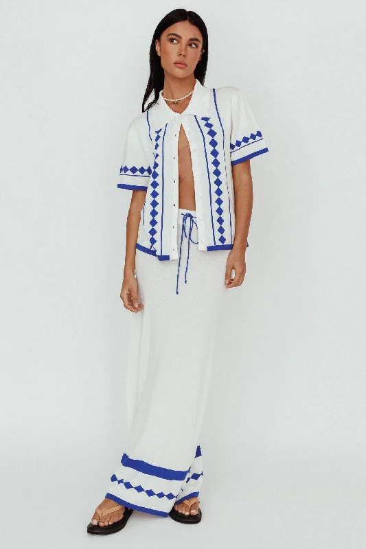 Neon - Colored Casual Dresses for a Trendy Look​ Amalfi Sun Knit Maxi Skirt White