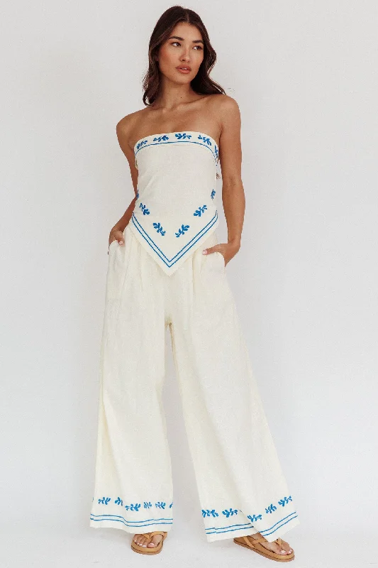 Wrap - Style Casual Dresses for Easy Wear​ Sought After Wide-Leg Pocket Pants Oat
