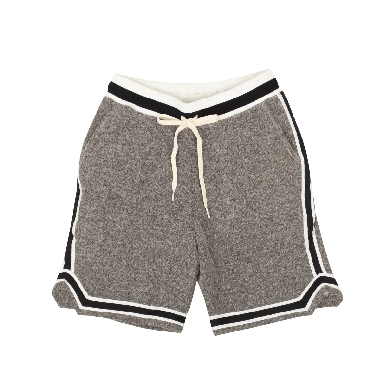 John Elliott Fur Terry Game Shorts - Satellite Gray