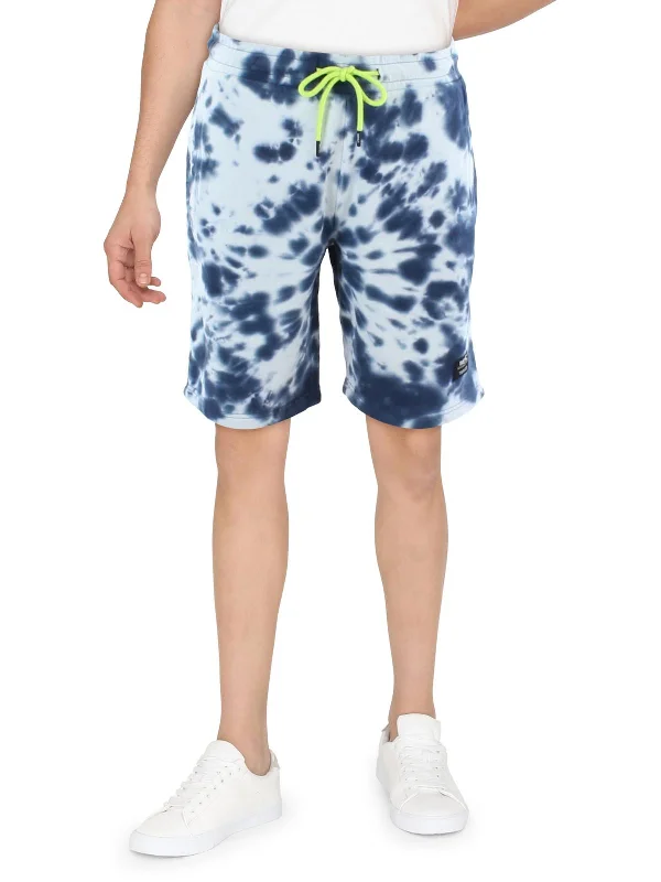 Mens Cotton Tie-Dye Casual Shorts