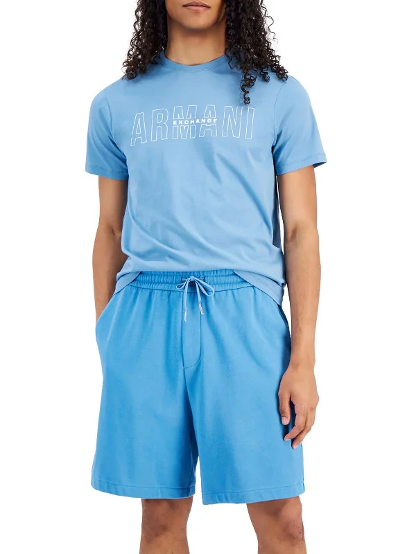 Mens Drawstring Above Knee Flat Front