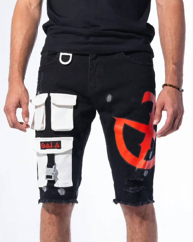 Men's Impact Shorts In Jet Black/red