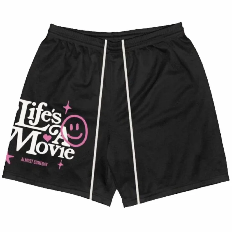 Men's Lifes A Movie Shorts In Black