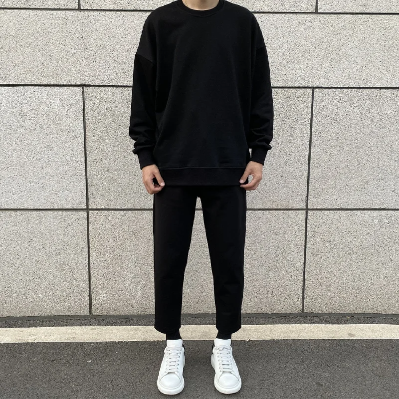 Women's pants for dancing Black Cropped Slim Fit Pants
