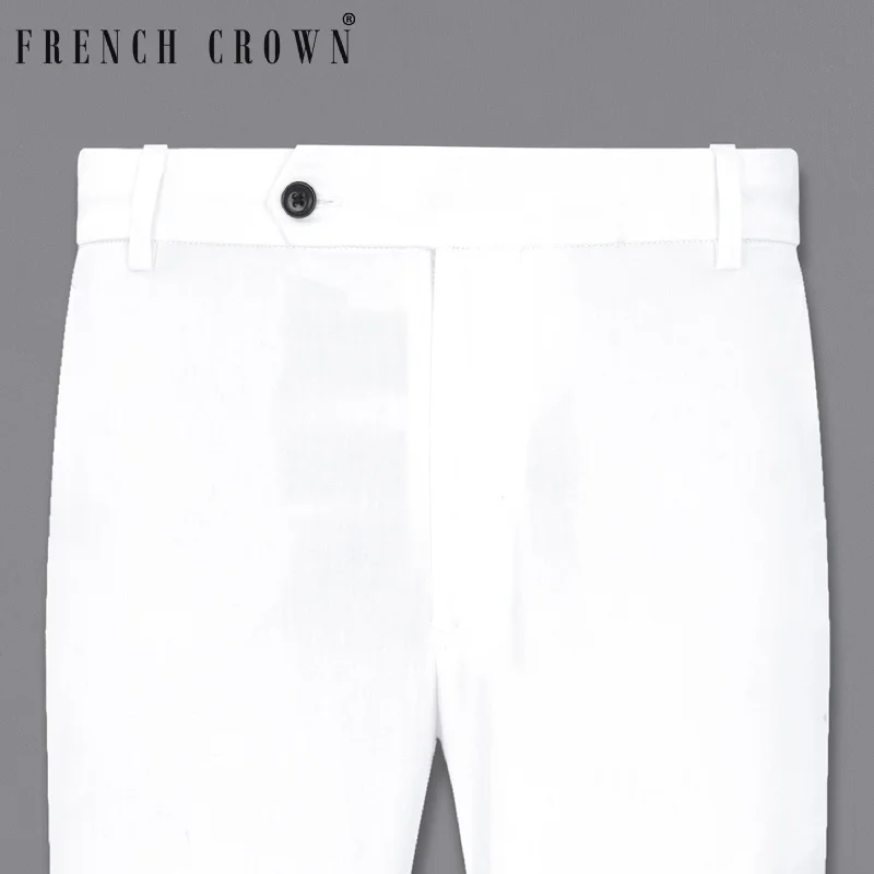 Women's lace - trimmed evening pants Bright White Premium Cotton Pant