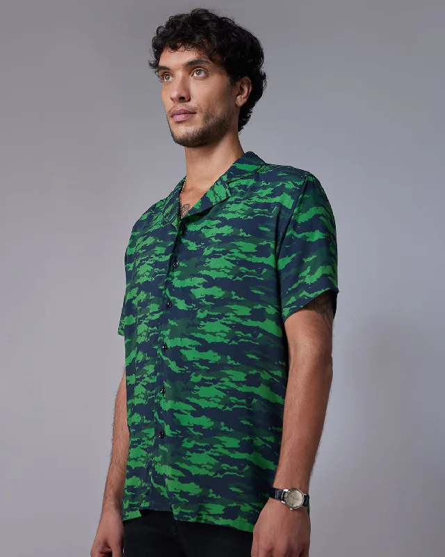 Camo Printed Shirt - Green