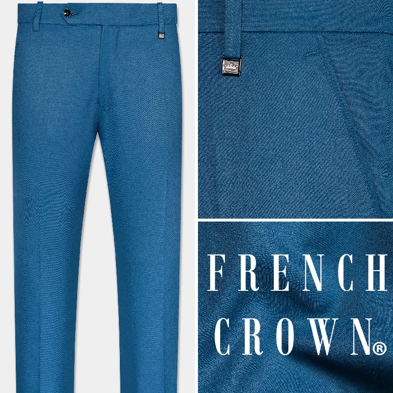Women's winter - warm fleece - lined pants Calypso Blue Wool Rich Pant