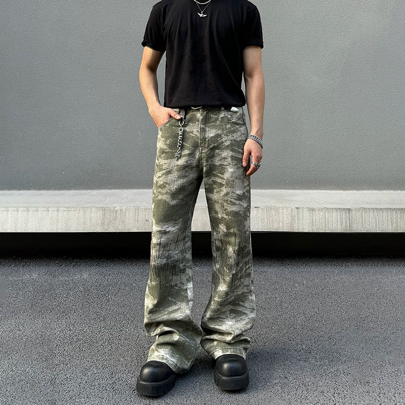Women's sleeveless romper pants Camouflage Wide-Leg Pants
