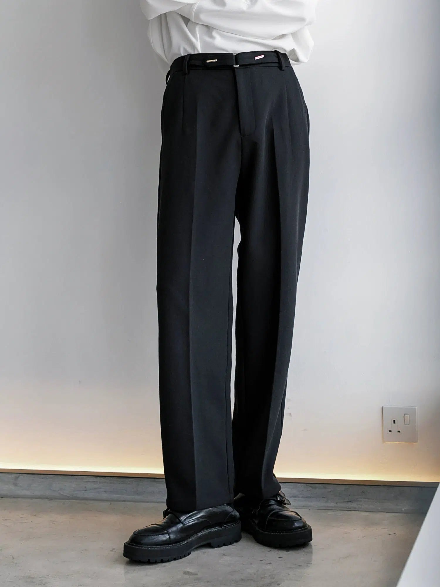 Women's winter - warm fleece - lined pants Casual Business Straight-leg Pants