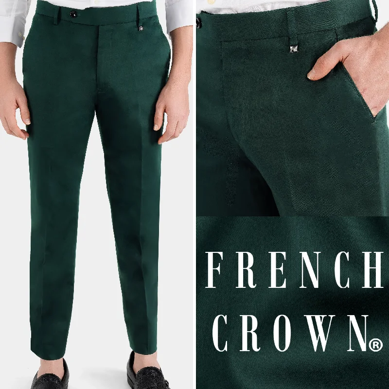 Women's sequined party pants Dark Slate Green Premium Cotton Pant