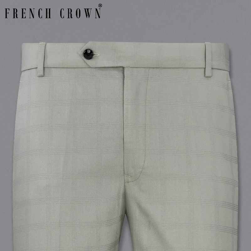 Women's pants for formal dinners Dawn Gray Plaid  Pant