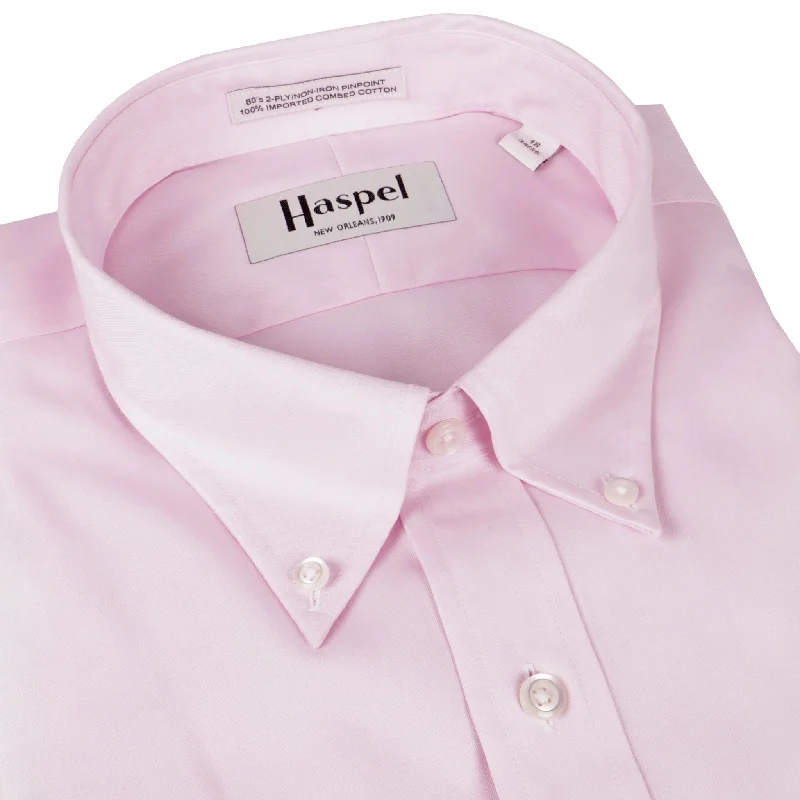 Decatur Pink (Trim Fit) Pinpoint Oxford Dress Shirt - Button Down Collar