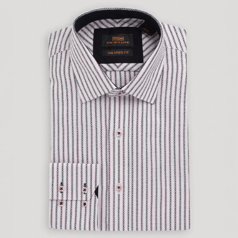 The Beckett Dress Shirt | Double Button Barrel Cuff & Point Collar | Pink