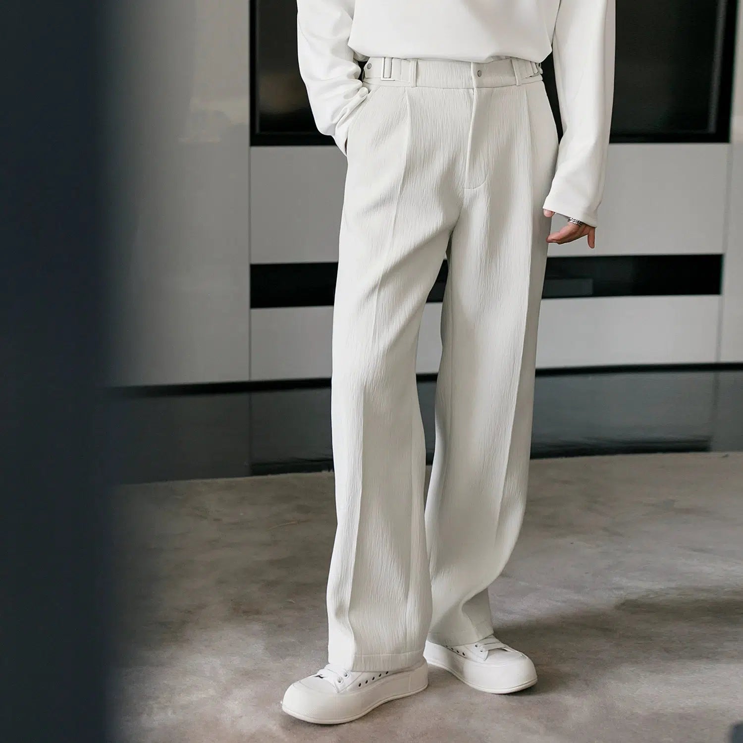 Women's sustainable fashion pants High-End Drapey Casual Suit Pants