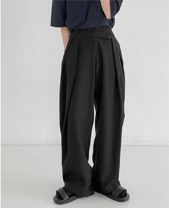 Women's pants with hidden pockets High Waist Wide-Leg Casual Pants
