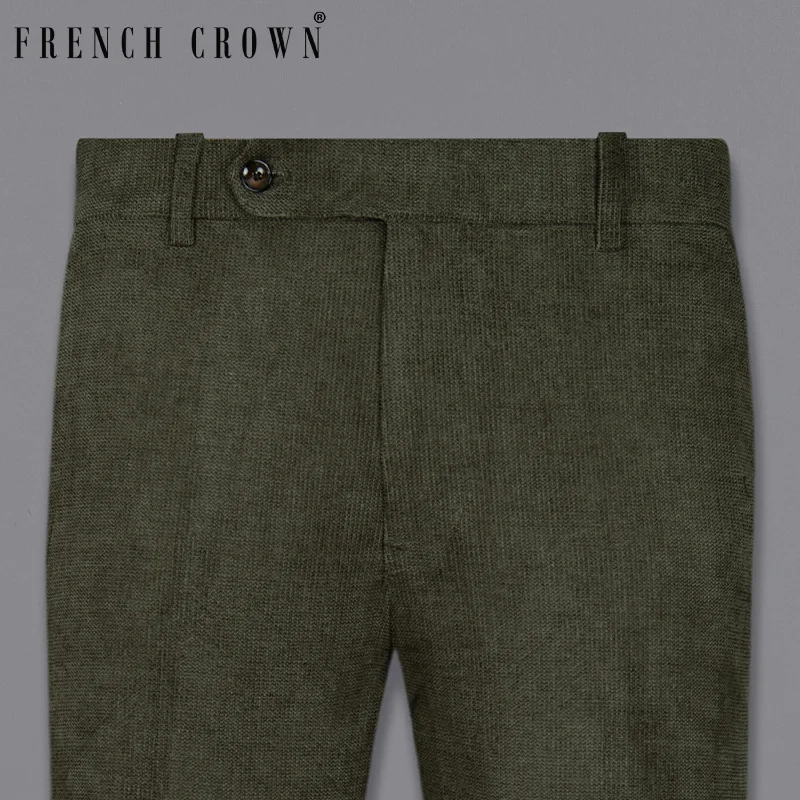 Women's belt - looped work pants Merlin Green  Premium Cotton Corduroy Pant