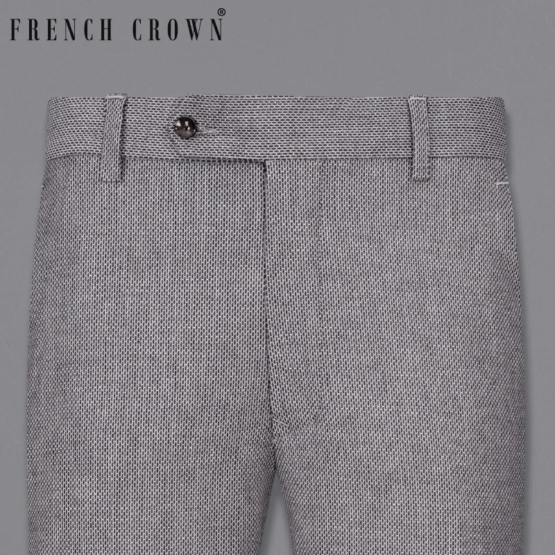 Women's high - waisted yoga pants Pale Slate Gray and Black Premium Cotton Pant