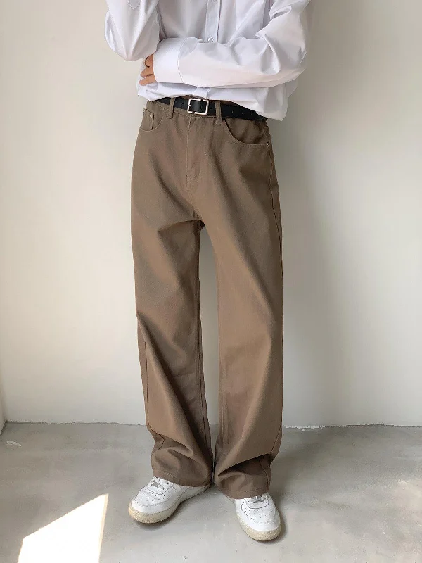 Women's pocket - equipped casual pants Relaxed Fit Straight-leg Trousers