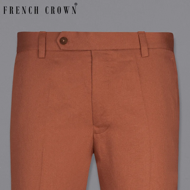 Women's two - piece pant set Rust Premium Cotton FORMAL PANT