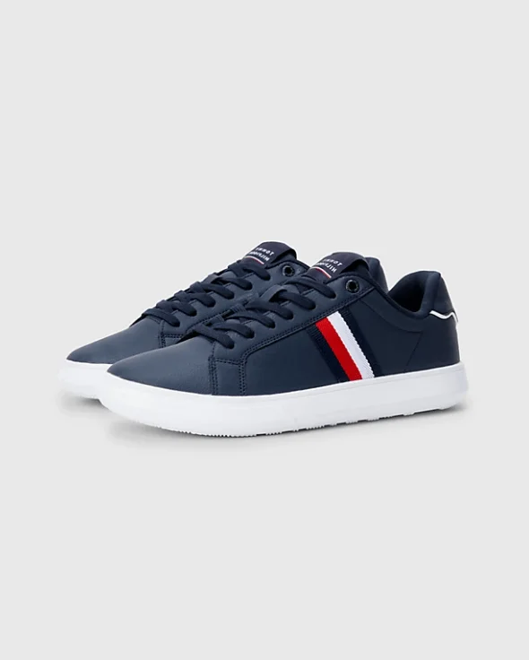 Tommy Hilfiger Signature Corporate Leather Cupsole Trainer