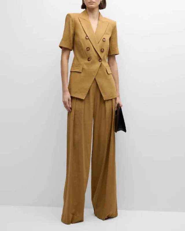 Single - Breasted Women's Corduroy Blazers in Mustard Yellow for an Autumn Vibe Atwood Dickey Jacket In Desert