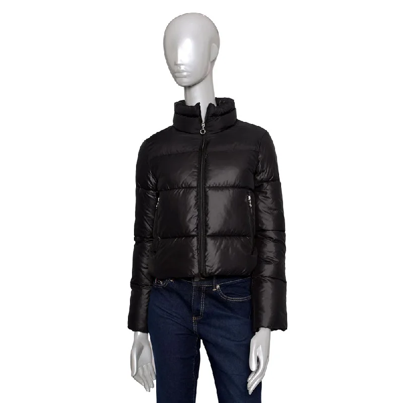 Women's cropped leather coats with silver studs for an edgy look Baldinini Trend  Polyester Jackets & Women's Coat