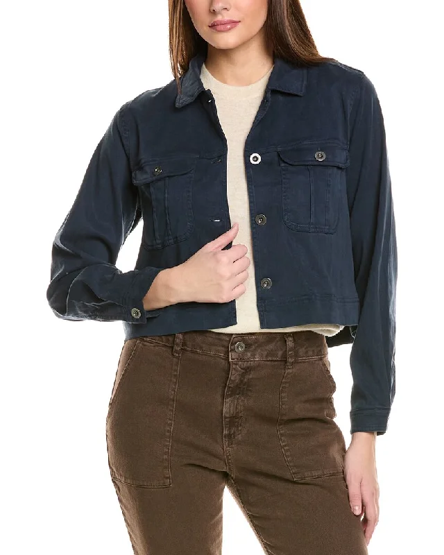 Women's Belted Blazers in Camel Color for a Sophisticated Outfit Bella Dahl Flap Pocket Utility Jacket