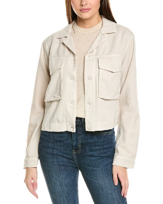 Oversized Women's Printed Blazers in Animal Patterns for a Statement Piece Bella Dahl Madison Flap Pocket Jacket