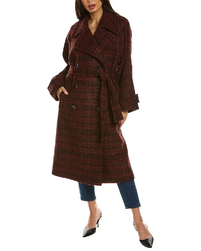 Hooded women's puffer coats in neon colors for high - visibility sports BOSS Hugo Boss Wool & Alpaca-Blend Coat Hooded women's puffer coats in neon colors for high - visibility sports BOSS Hugo Boss Wool & Alpaca-Blend Coat