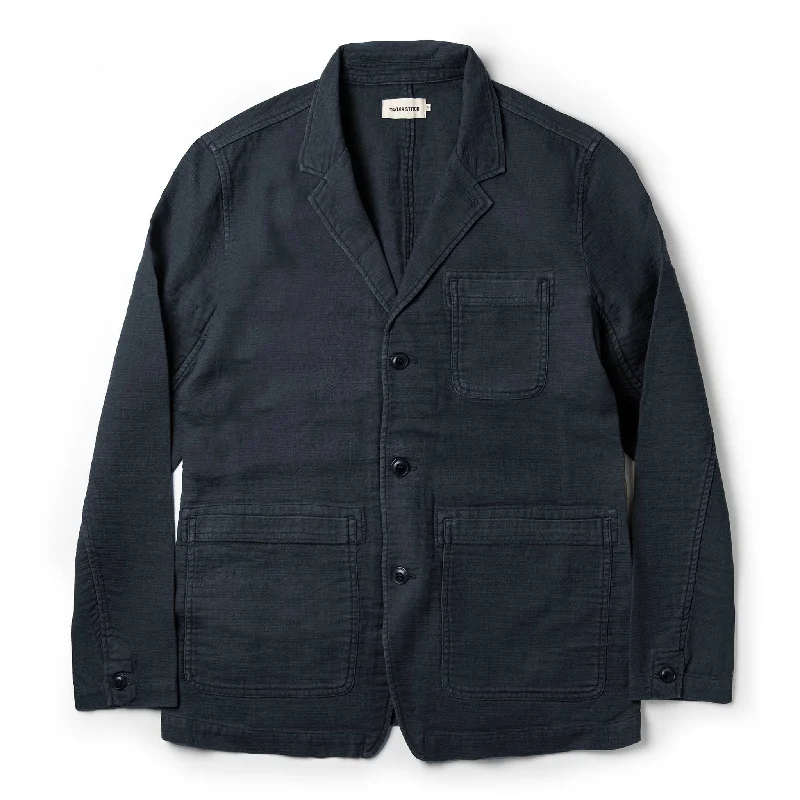 The Emerson Jacket in Navy Double Cloth