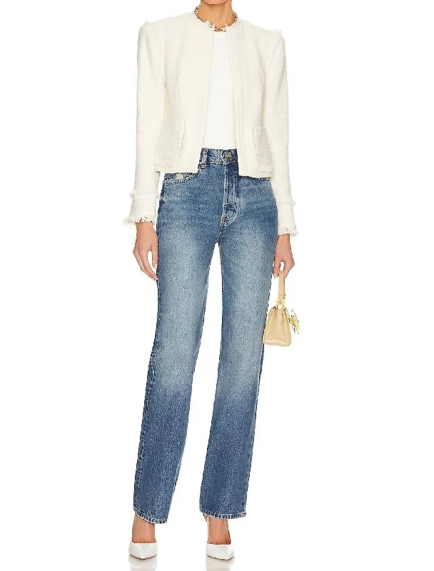 Women's Belted Blazers in Camel Color for a Sophisticated Outfit Gardenia Keegan Top In White