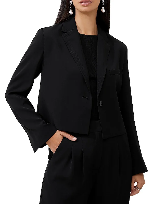 Plus Size Women's Double - Breasted Wool Blazers for Winter Office Wear Harry Womens Cropped Suit Separate One-Button Blazer
