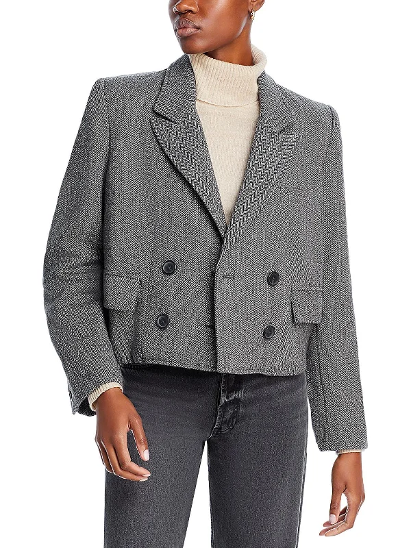 Women's Notched Lapel Blazers in Beige for a Timeless Outfit Heritage Womens Tweed Wool Blend Two-Button Blazer