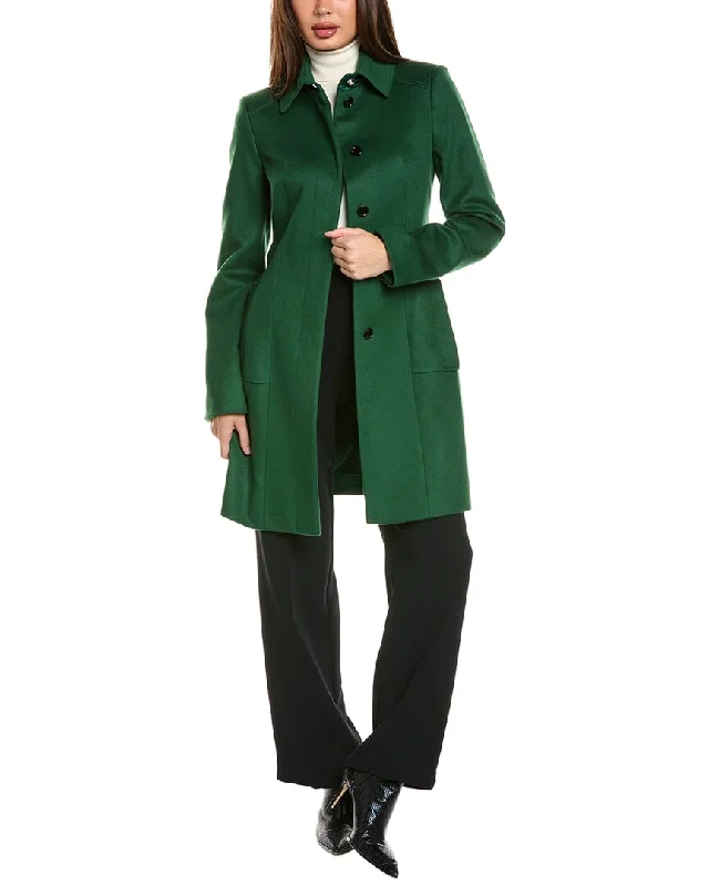 Women's long - sleeve wool coats in a houndstooth pattern for a classic charm Hugo Boss Cineva Wool & Cashmere-Blend Coat